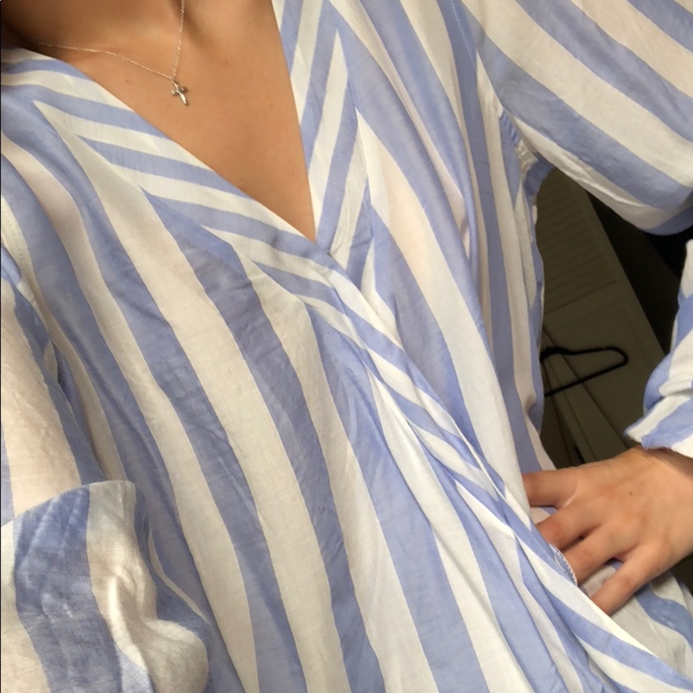 drape front blouse